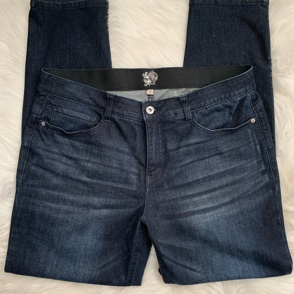 ONE WORLD Blue Wash Ankle Stretch Jeans